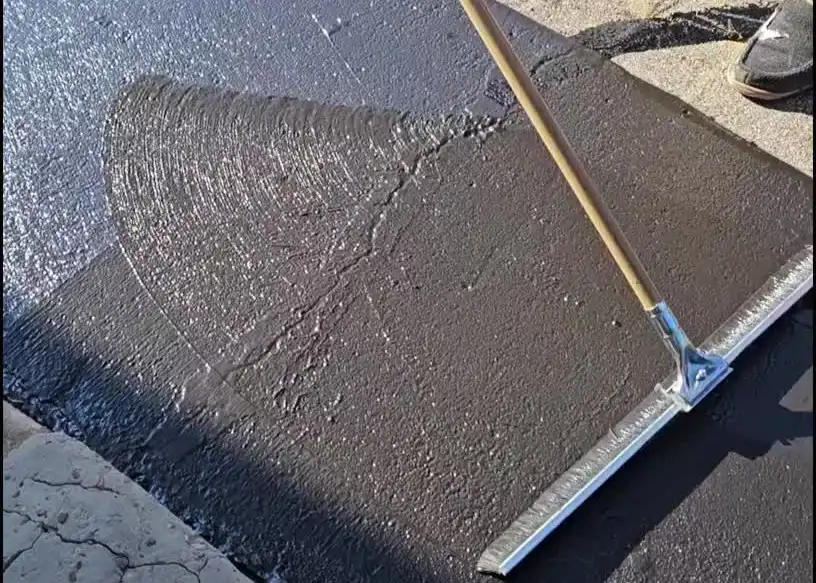 New parking blocks installed on a brick surface.